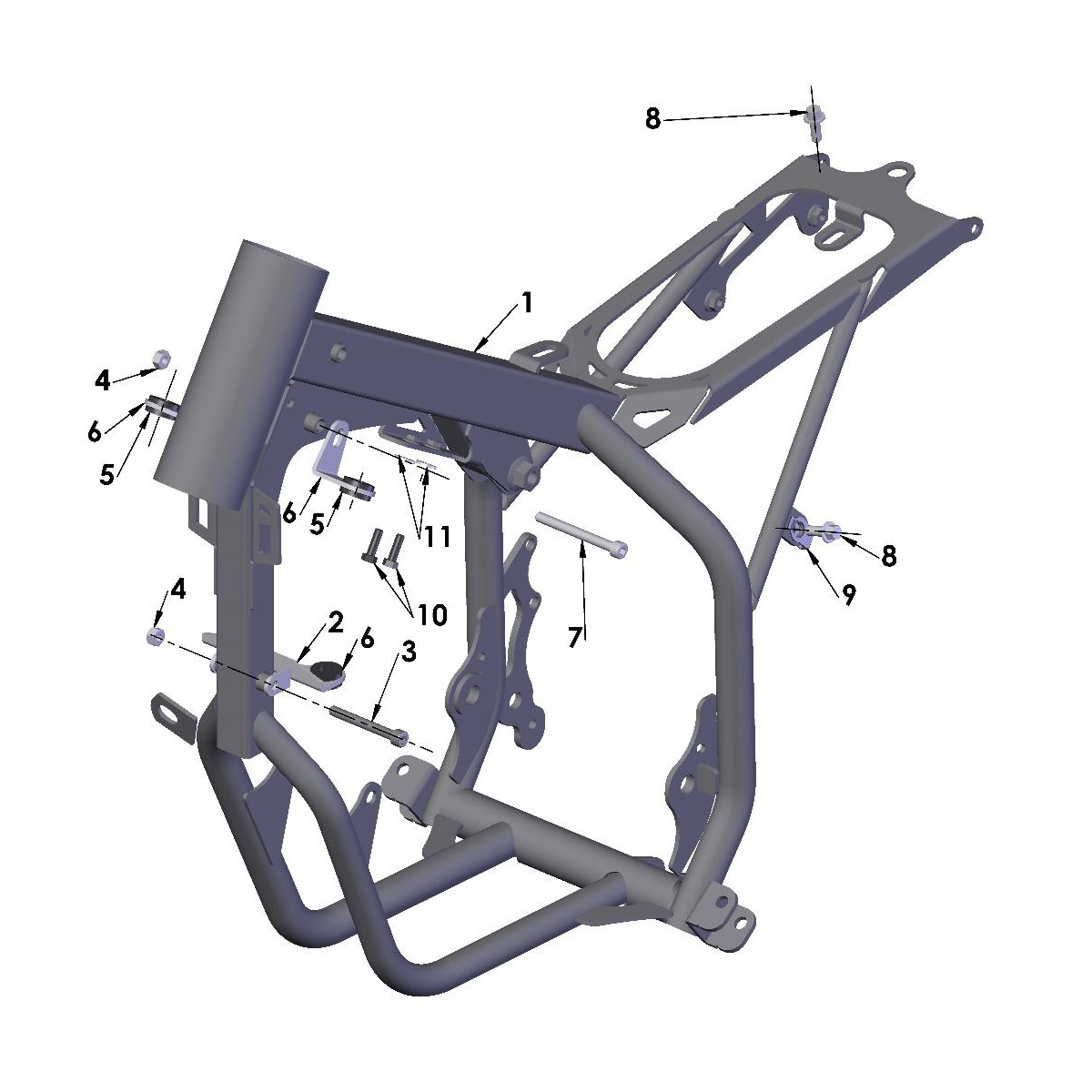 23-CX50JR-Frame-Mounting-Hardware-II Frame – Mounting Hardware II 2023 Cobra CX50JR - Image 1