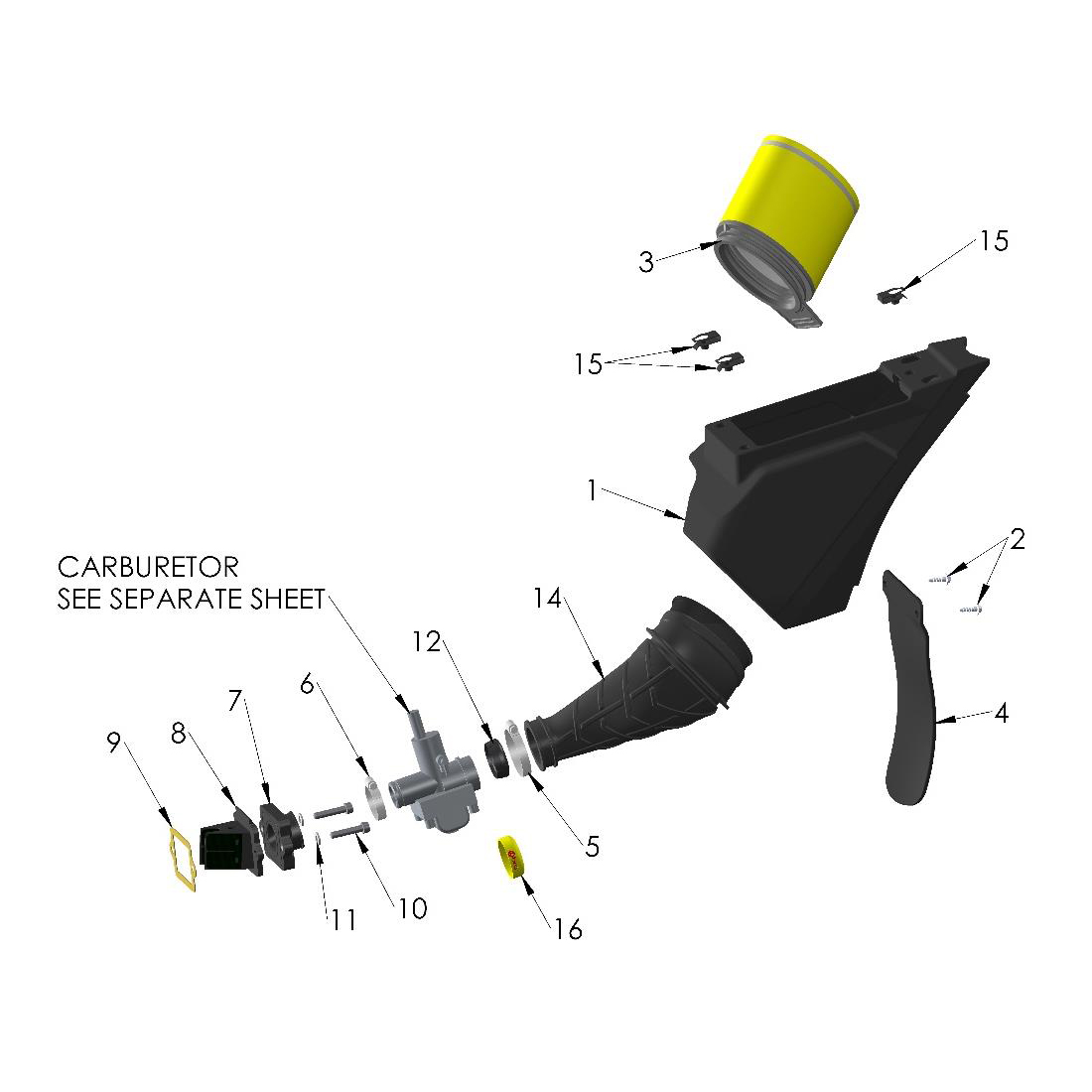 23-CX50SR-Airbox-Inlet Airbox and Inlet System 2023 Cobra CX50SR King - Image 1