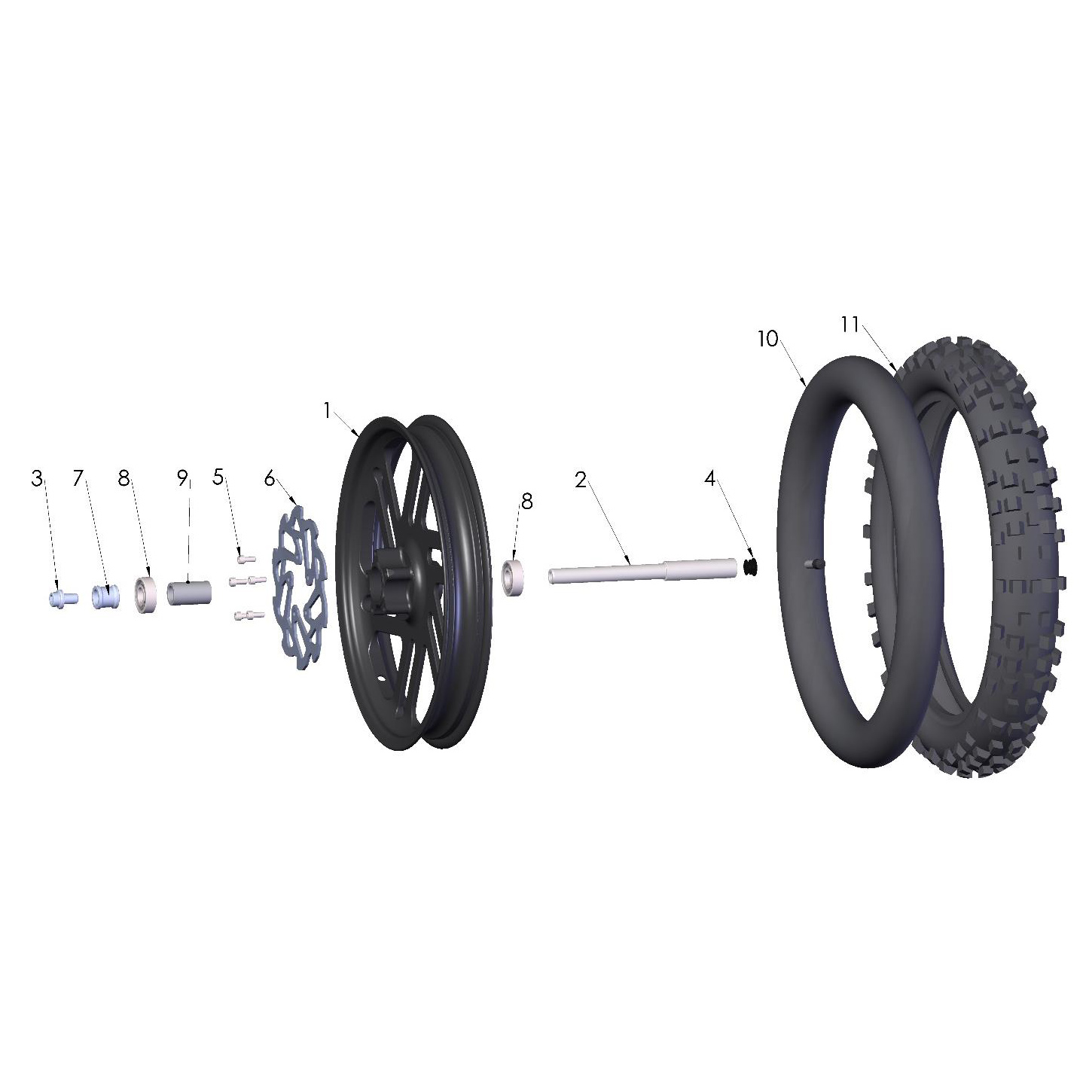 23-CX50SRx-FWE-Front-Wheel Front Wheel 2023 Cobra CX50SRx FWE - Image 1