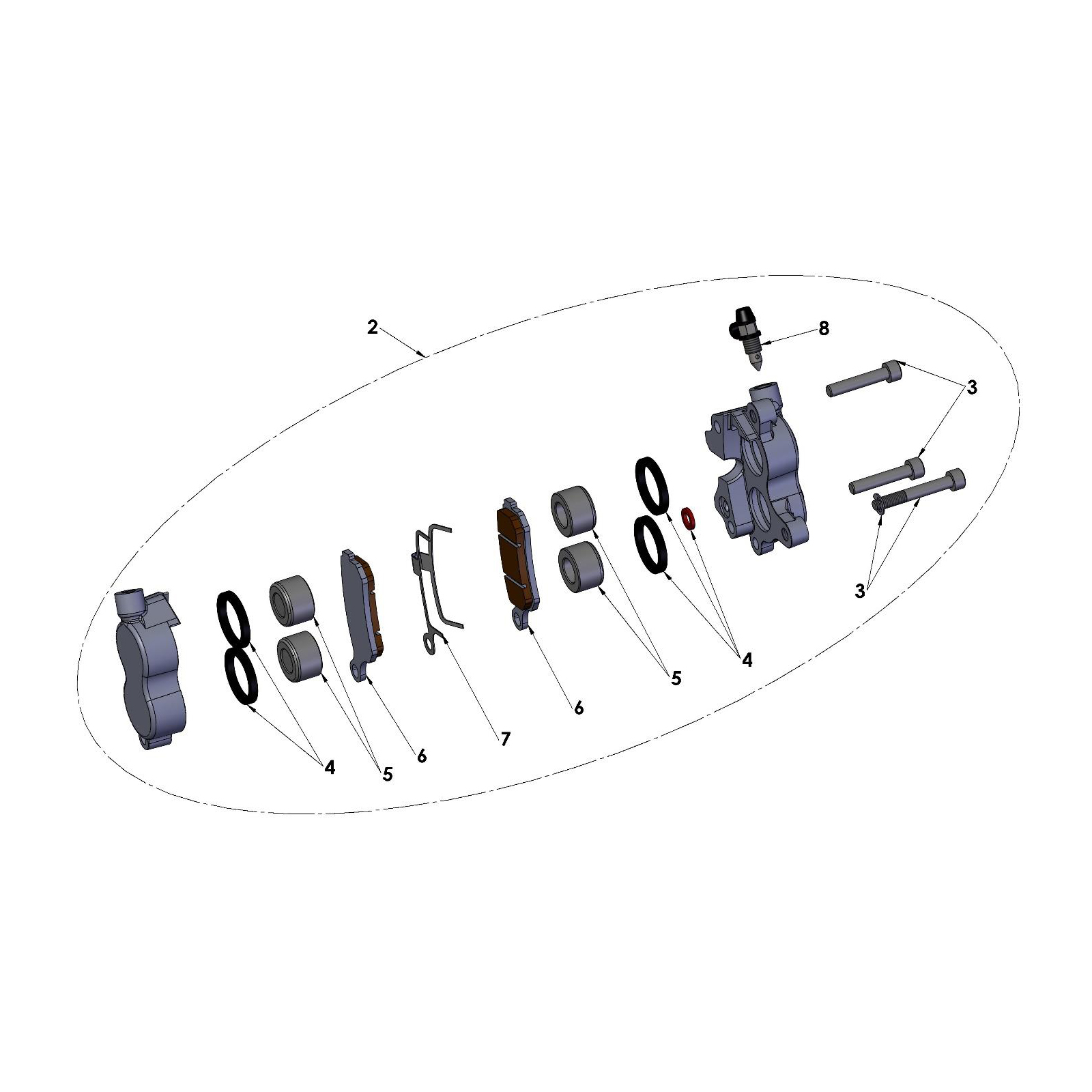 23-CX65-Front-Brakes-Caliper Front Brakes – Caliper 2023 Cobra CX65 - Image 1