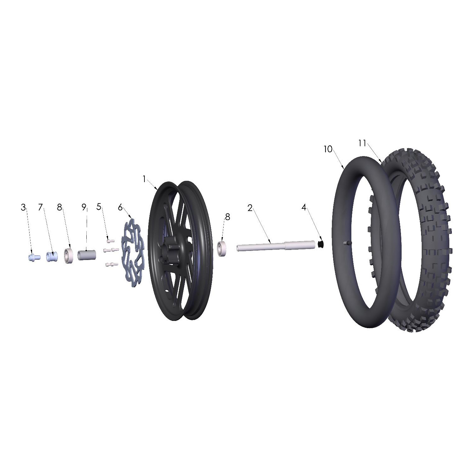 24-CX50FWE-Front-Wheel Front Wheel 2024 Cobra CX50FWE - Image 1