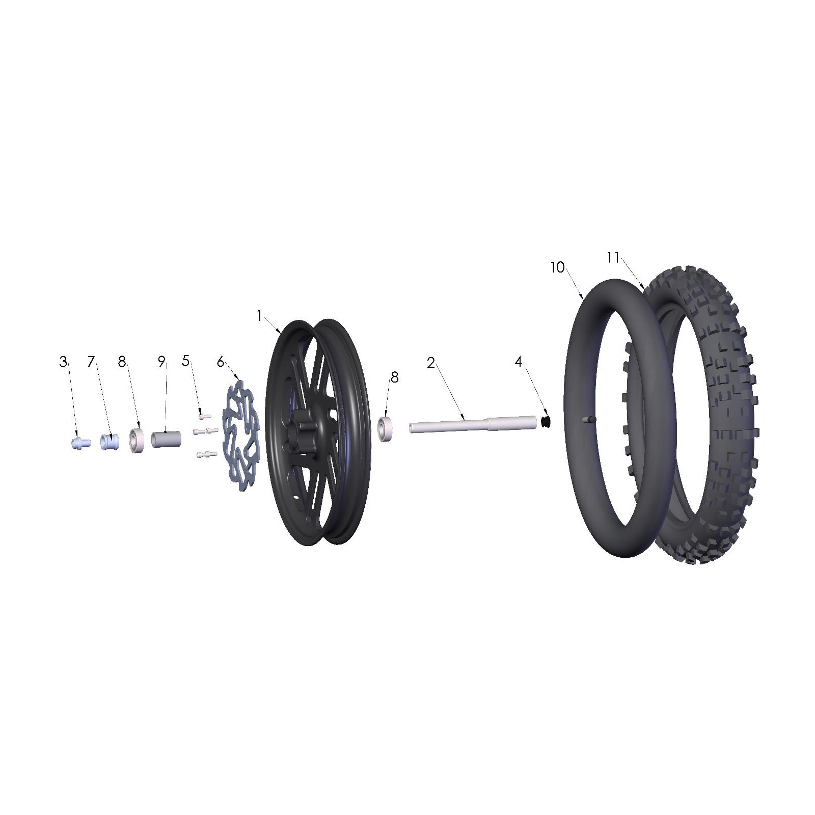 25-CX50FWE-Front-Wheel Front Wheel 2025 Cobra CX50FWE - Image 1